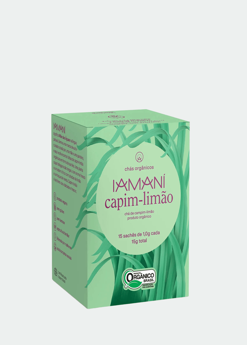 Chá Orgânico Capim Limão Iamaní - 15 Sachês